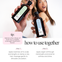 Incredilox Hair & Scalp Rosemary Oil 100ml & Nourishing Argan Treatment Oil 100ml Twin