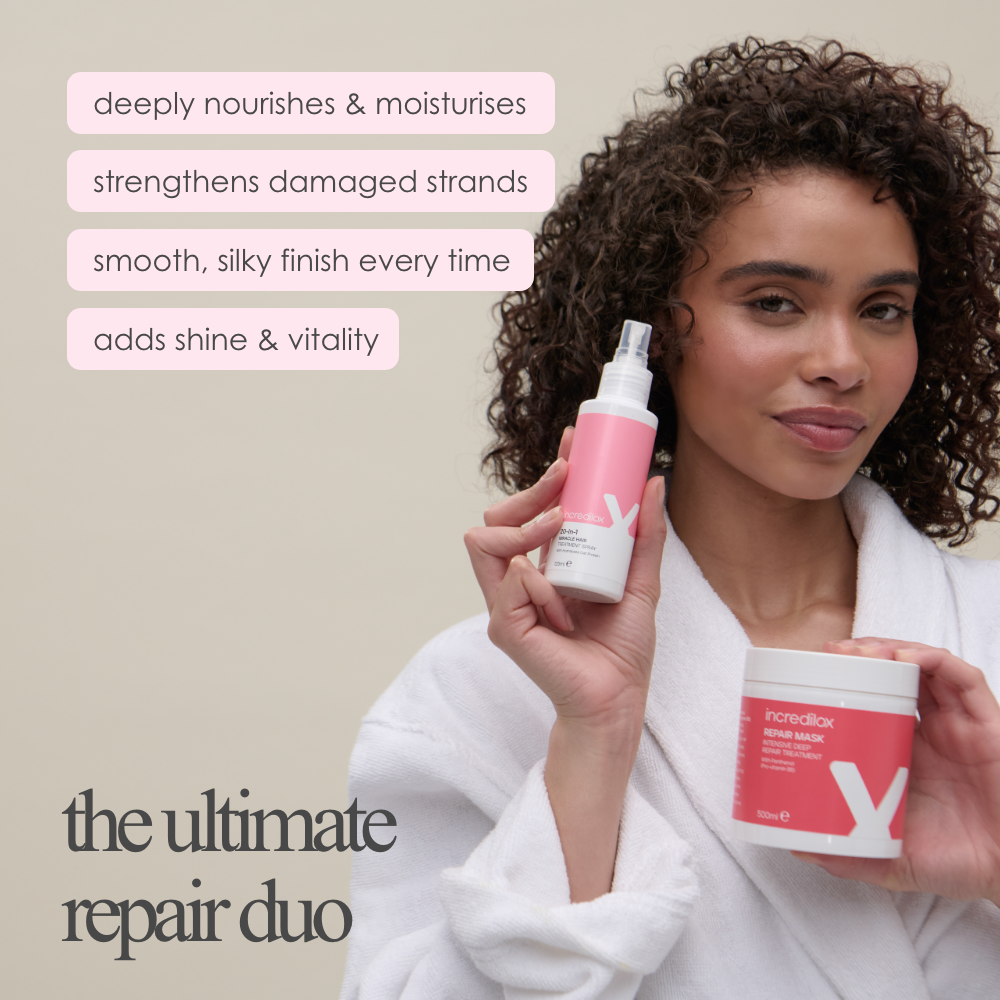 Incredilox 20-In-1 Miracle Hair Treatment Spray 125ml & Intensive Deep Repair Treatment Mask 500ml Twin