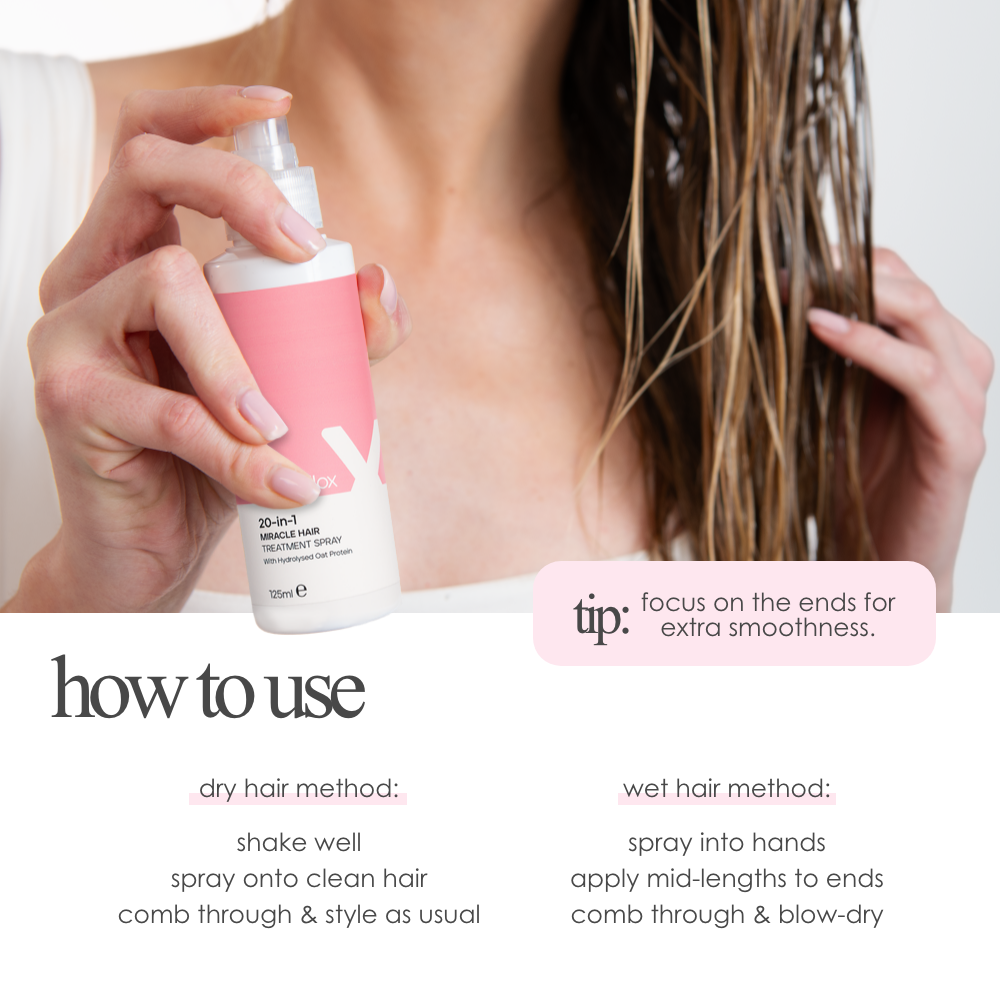 Incredilox 20-In-1 Miracle Hair Treatment Spray 125ml & Detangling Hair Brush Twin