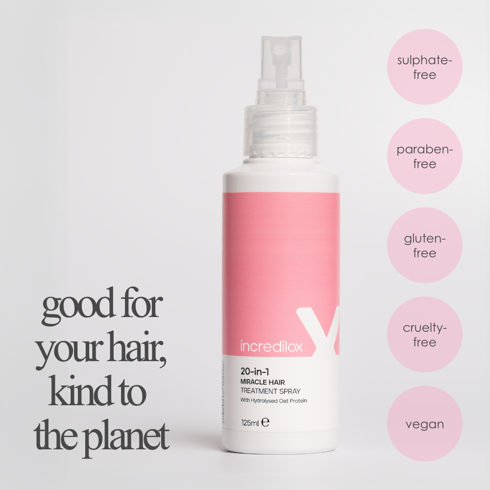 Incredilox 20-In-1 Miracle Hair Treatment Spray 125ml & Detangling Hair Brush Twin